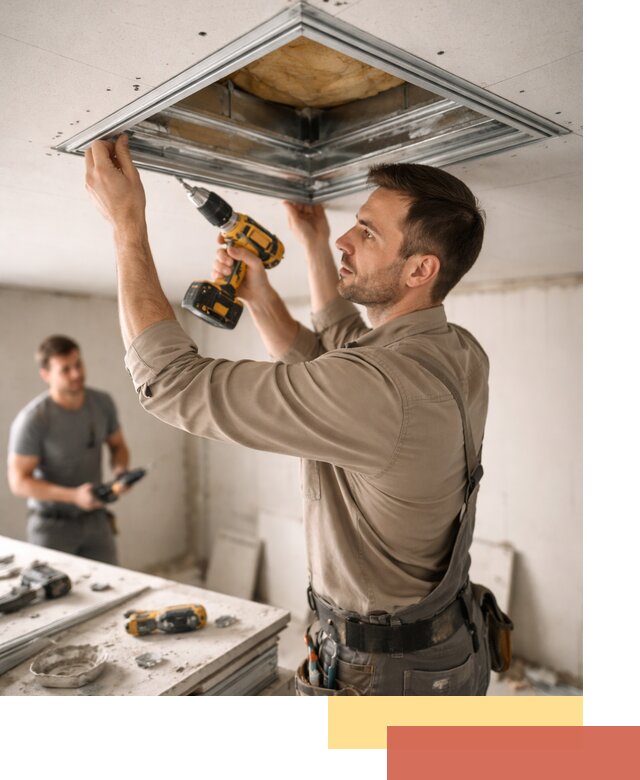 Монтаж люка в потолок из ГКЛ в Арсеньеве