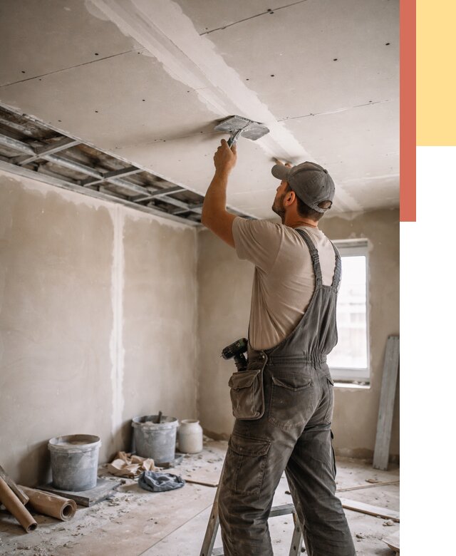 Ремонт потолка из гипсокартона в Арсеньеве от 668 руб./м² — быстро и недорого | ОТДЕЛОЧНИК-Рсн