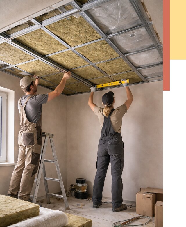 Шумоизоляция потолка в Арсеньеве от 1285 руб. под ключ — услуги ОТДЕЛОЧНИК-Рсн