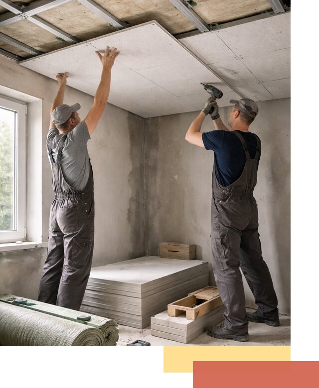 Шумоизоляция потолка панелями ЗИПС в Арсеньеве